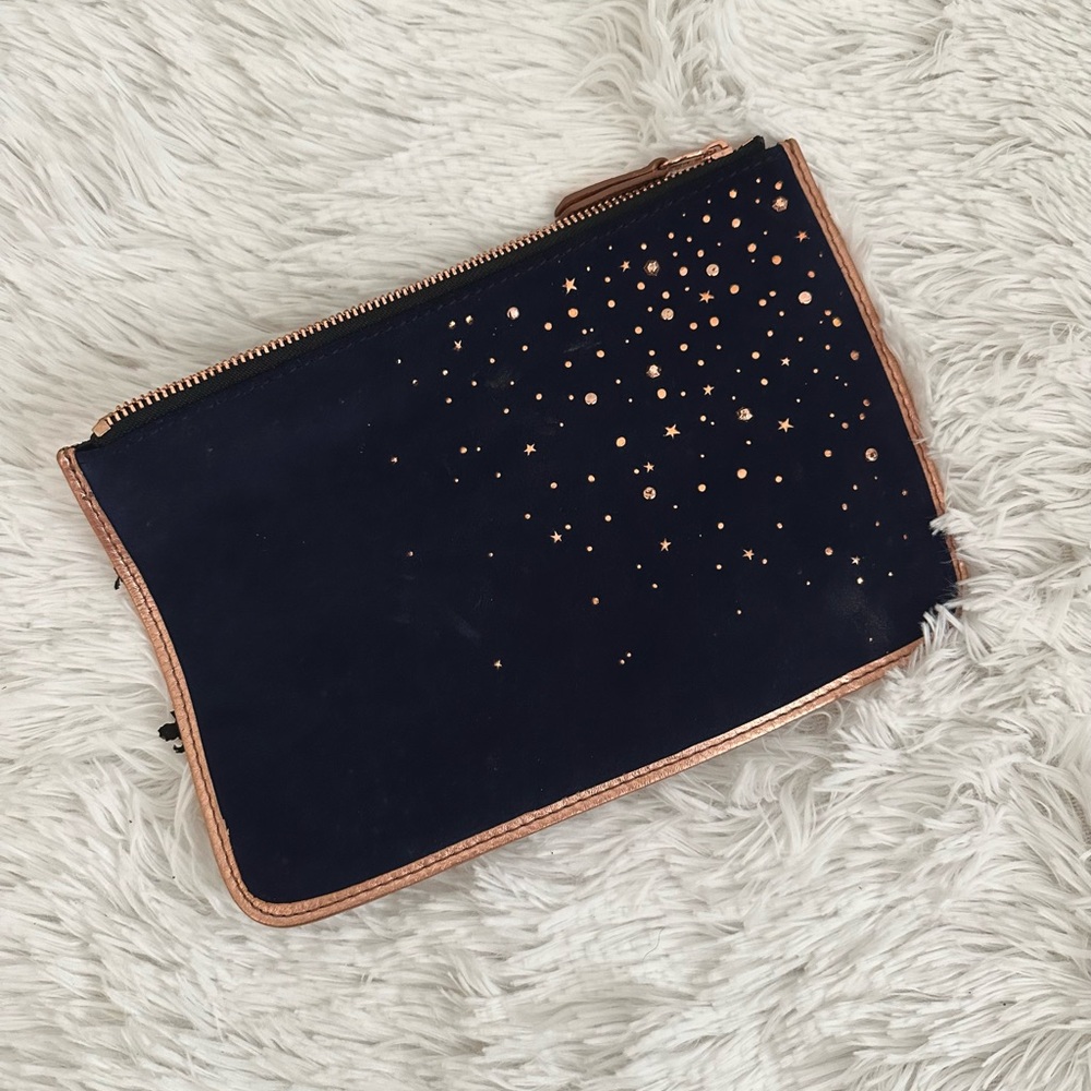 Navy Clutch with Starry Design